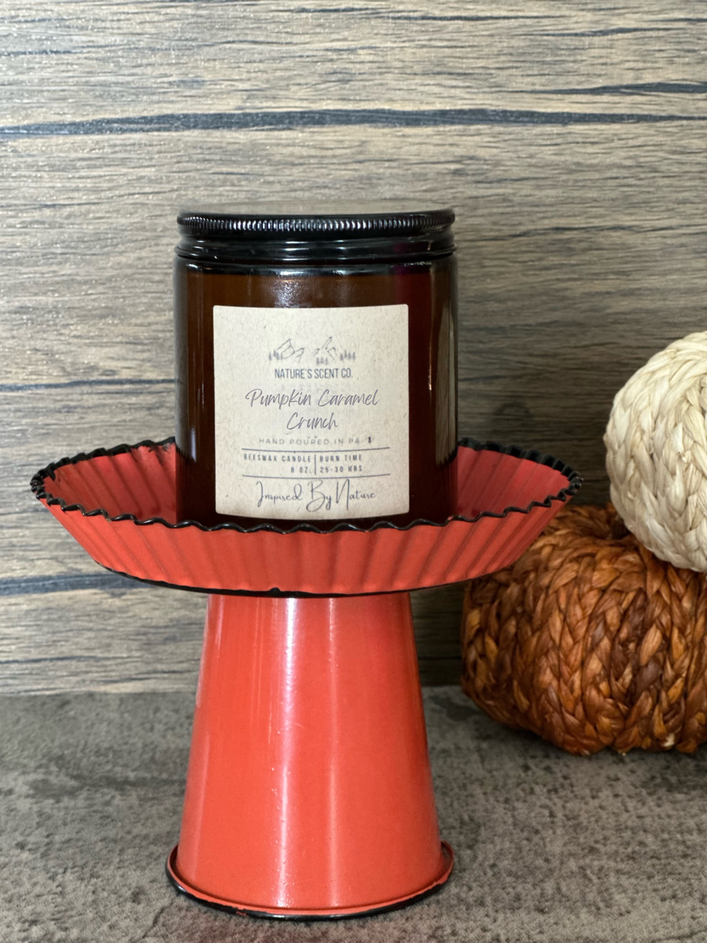 Pumpkin Caramel Crunch Beeswax Candle