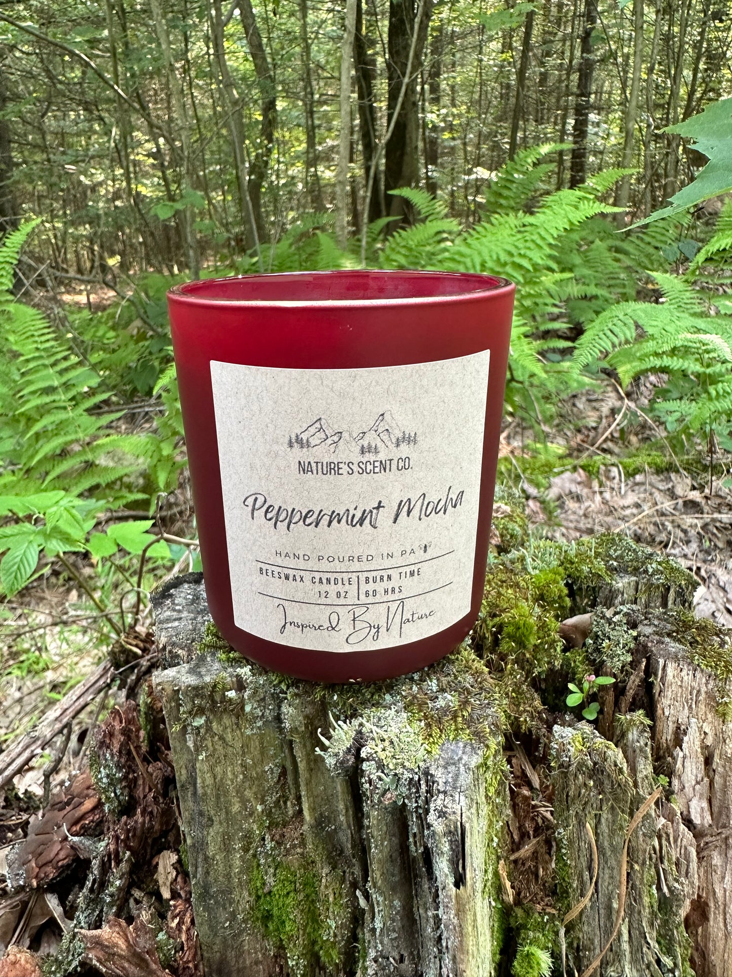 Peppermint Mocha Beeswax Candle