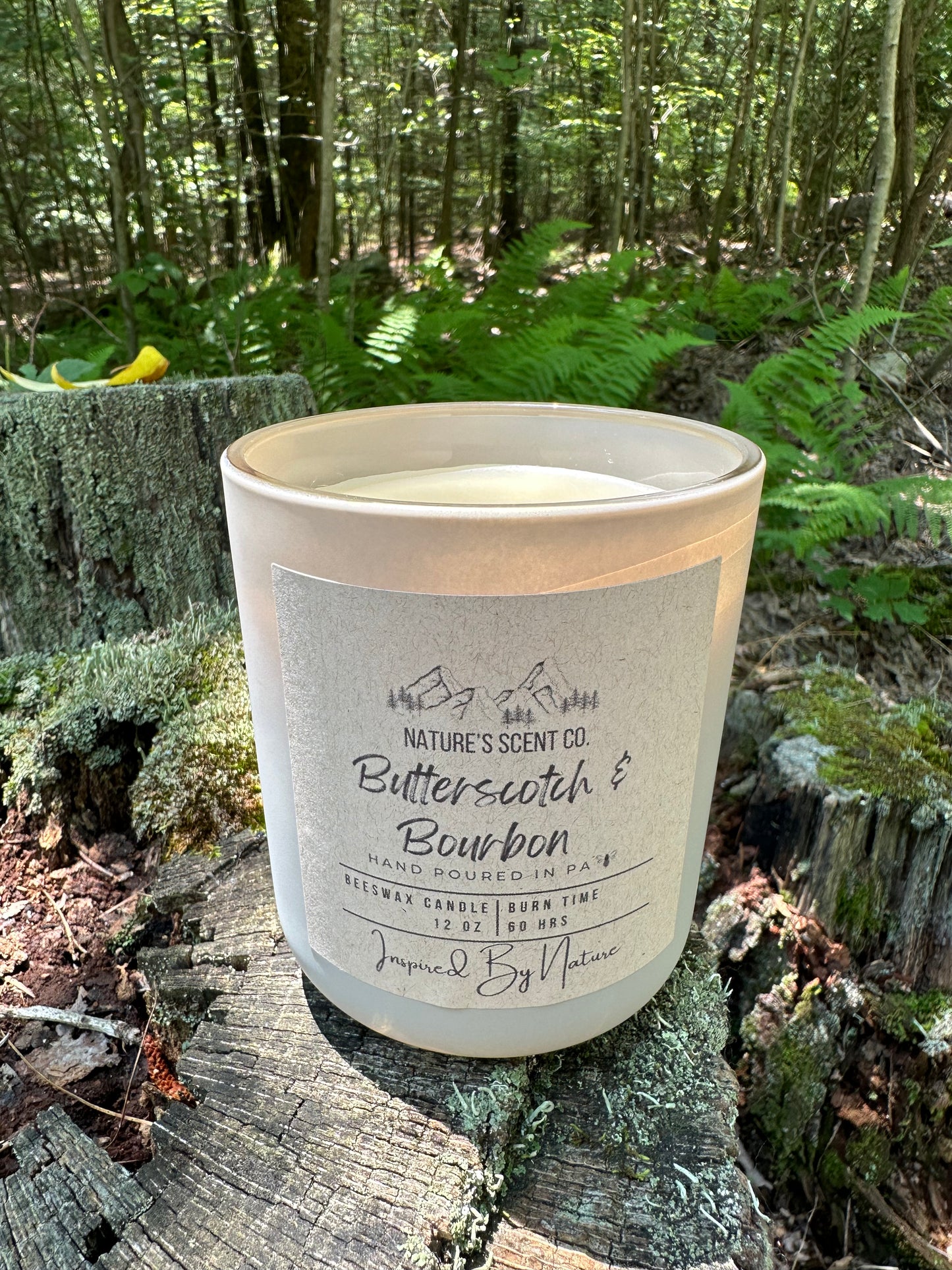 Butterscotch & Bourbon Beeswax Candle