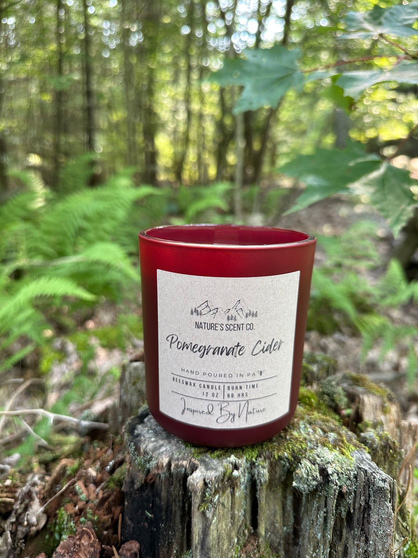 Pomegranate Cider Beeswax Candle