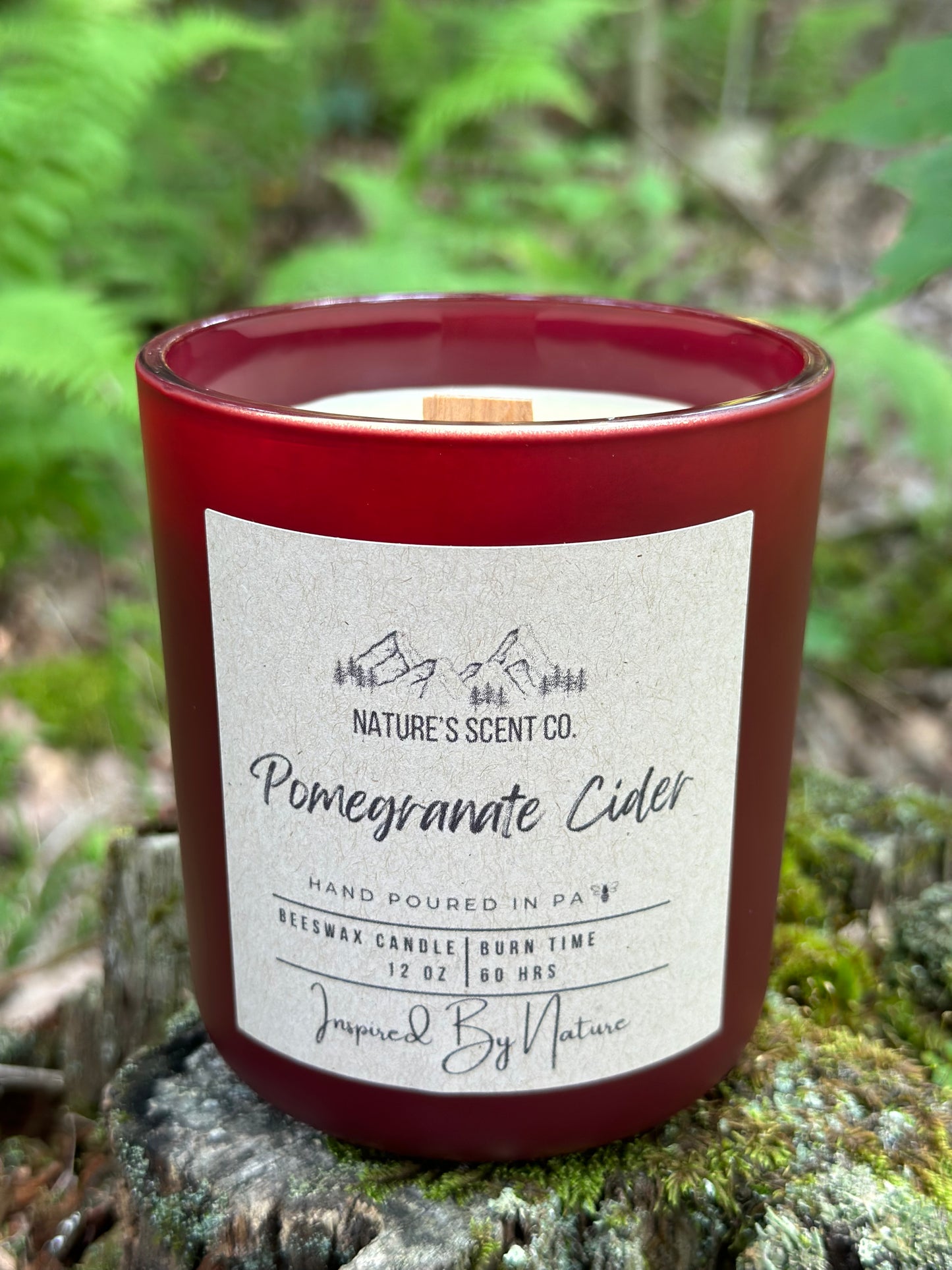 Pomegranate Cider Beeswax Candle