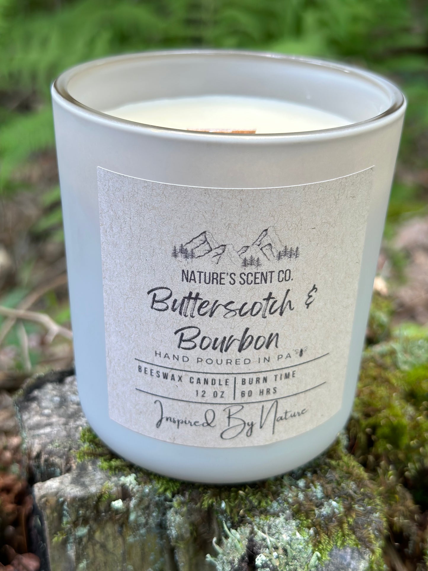 Butterscotch & Bourbon Beeswax Candle