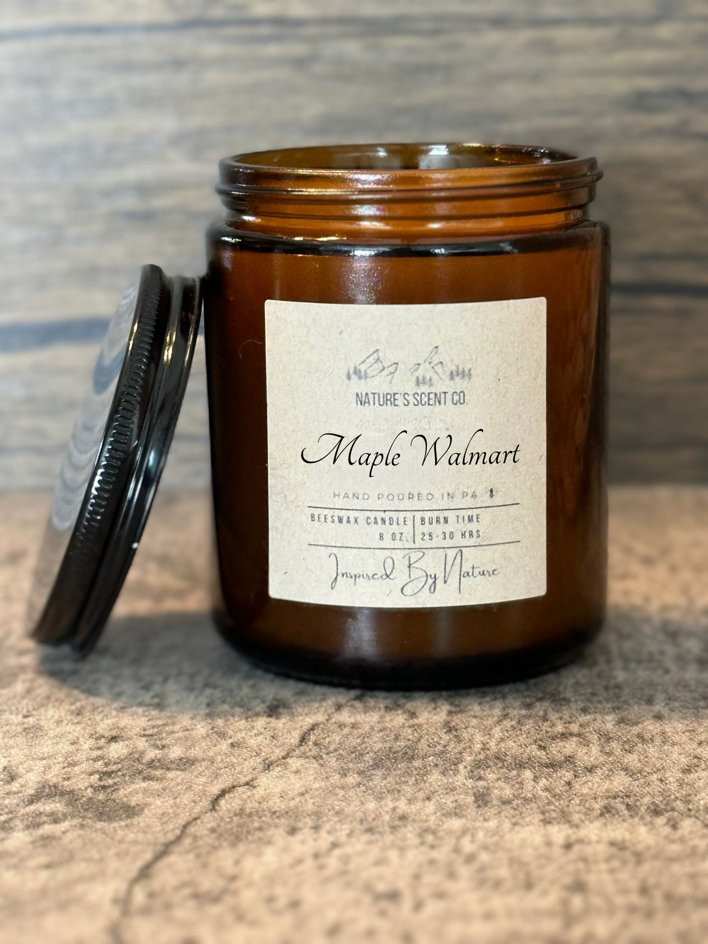 Maple Walnut Beeswax Candle