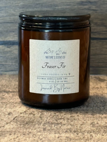 Fraser Fir Jelly Jar Beeswax Candle