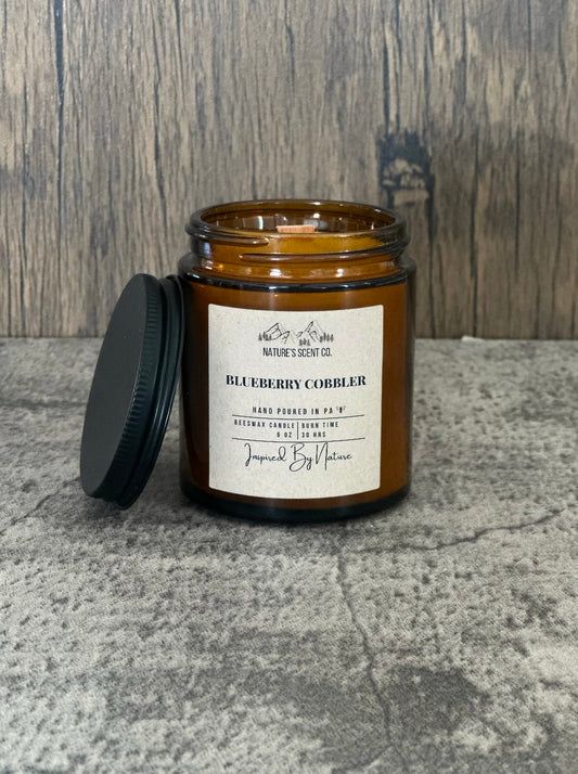 Blueberry Cobbler Beeswax Candle