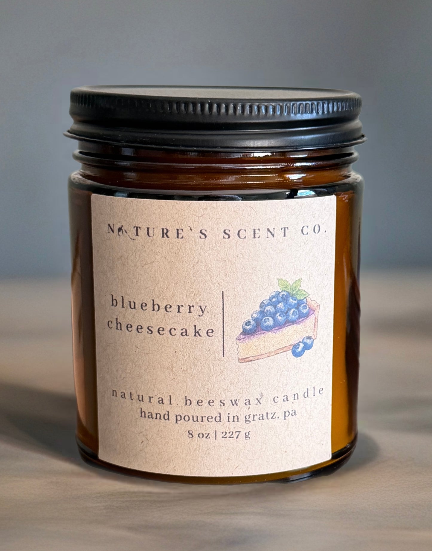 Blueberry Cheesecake Beeswax Candle