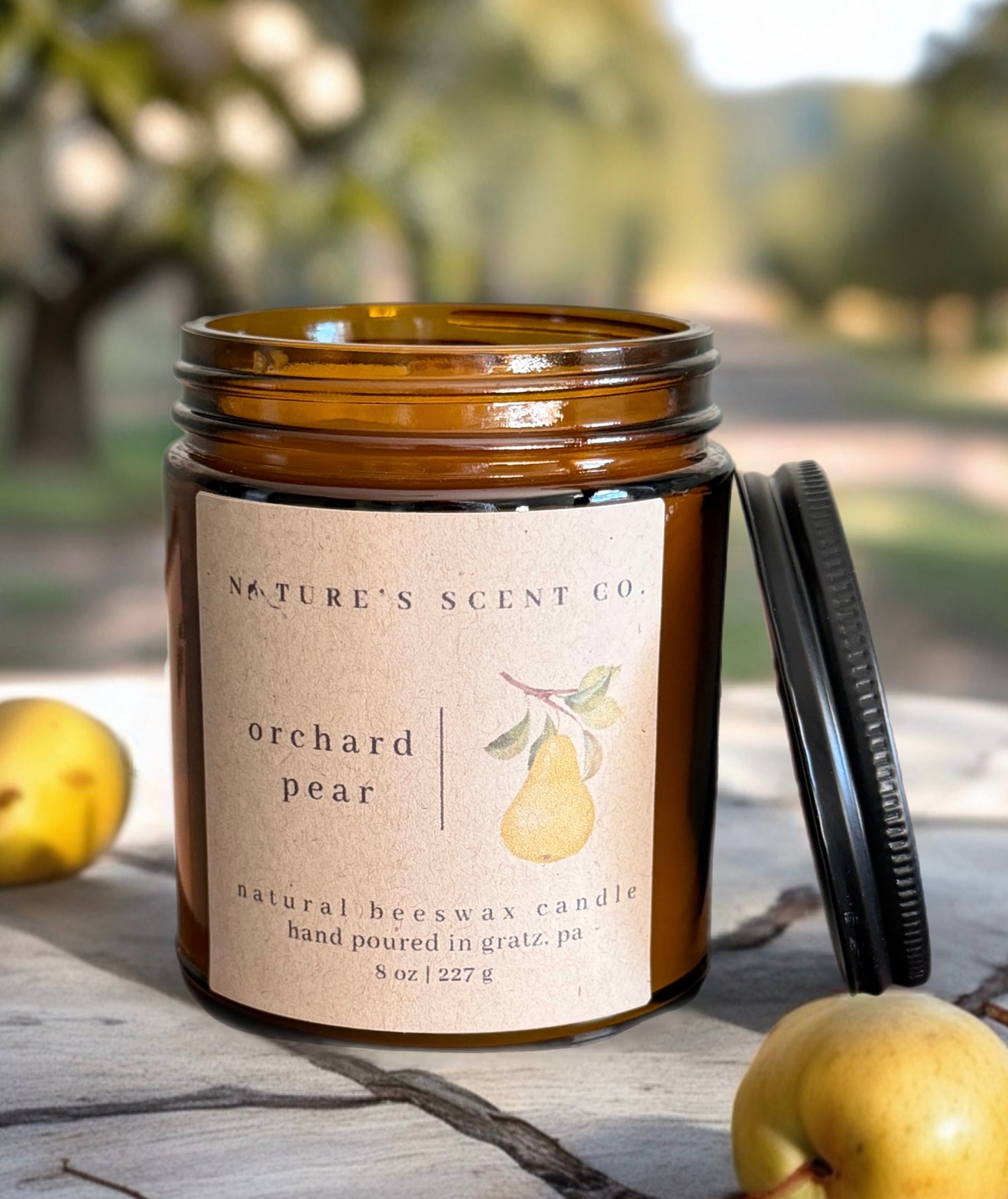 Orchard Pear Beeswax Candle