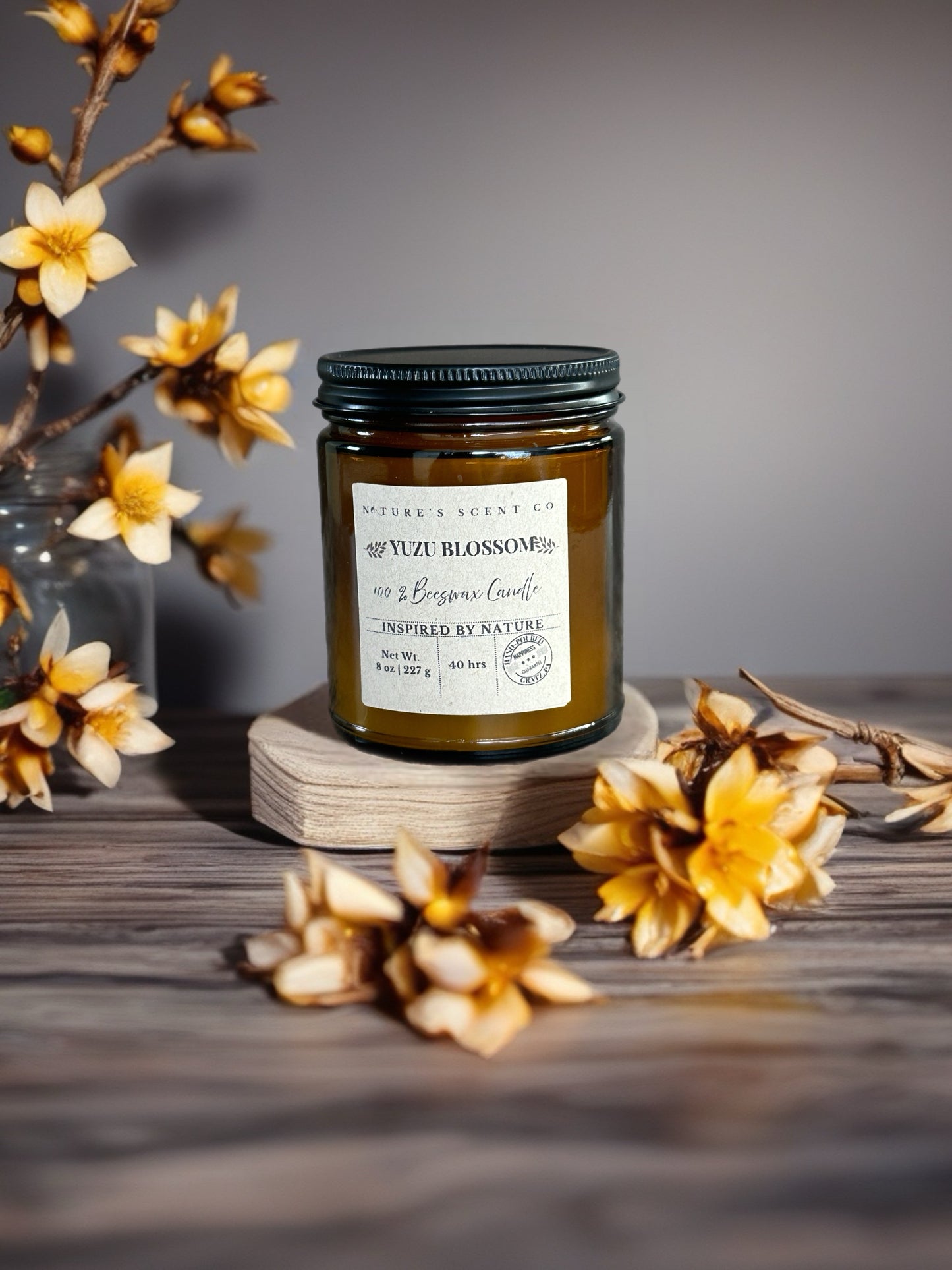 Yuzu Blossom Beeswax Candle
