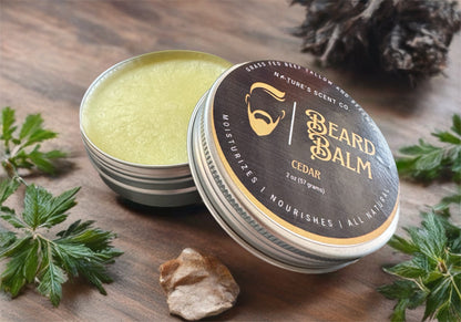 All-Natural Beard Balm | Cedar or Unscented | Softens, Conditions & Tames | Non-Toxic Men’s Grooming