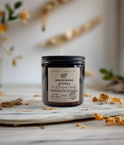 Spiced Honey & Tonka Beeswax Candle