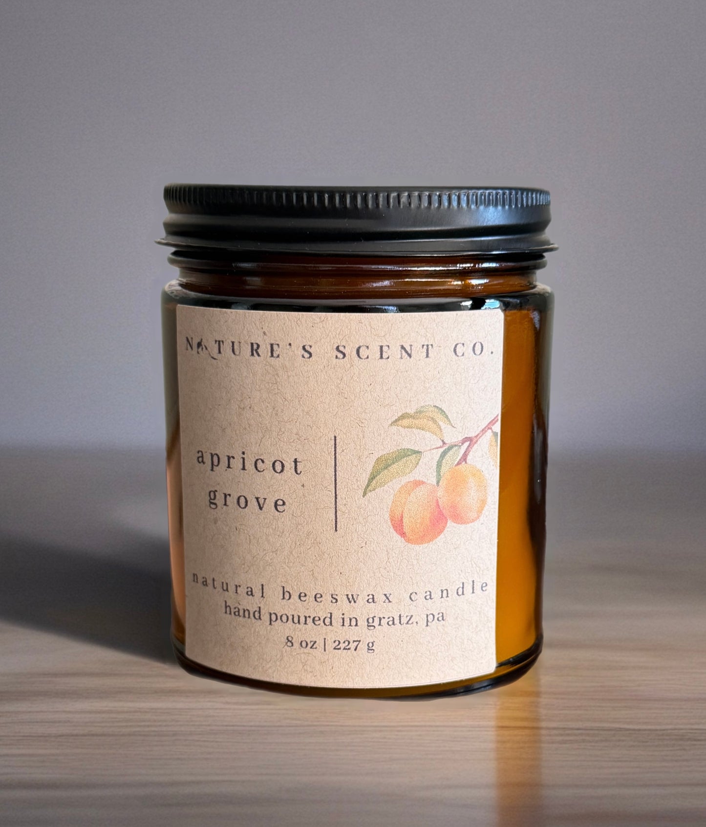 Apricot Grove Beeswax Candle