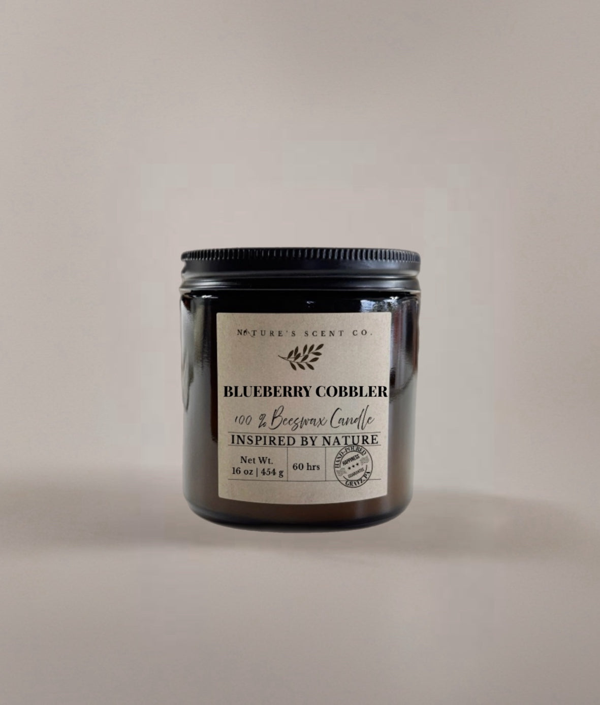 Blueberry Cobbler Beeswax Candle