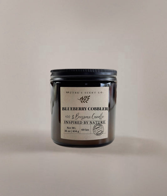 Blueberry Cobbler Beeswax Candle