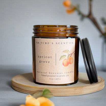 Apricot Grove Beeswax Candle