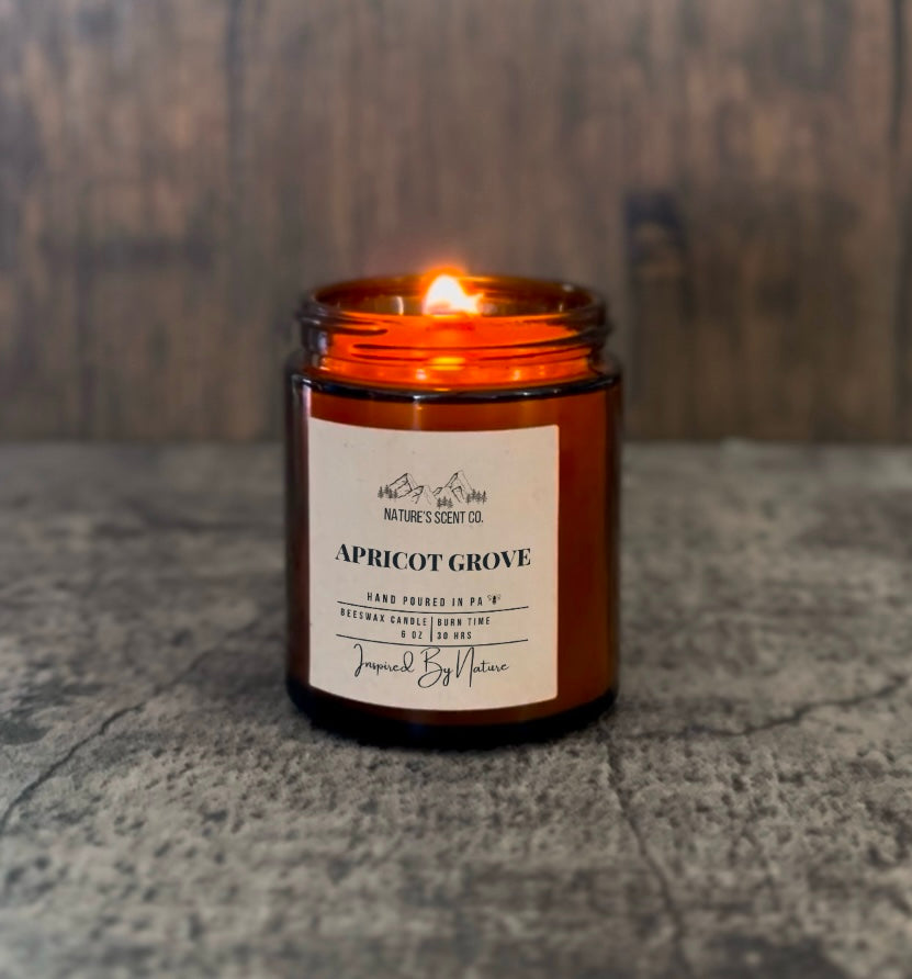 Apricot Grove Beeswax Candle