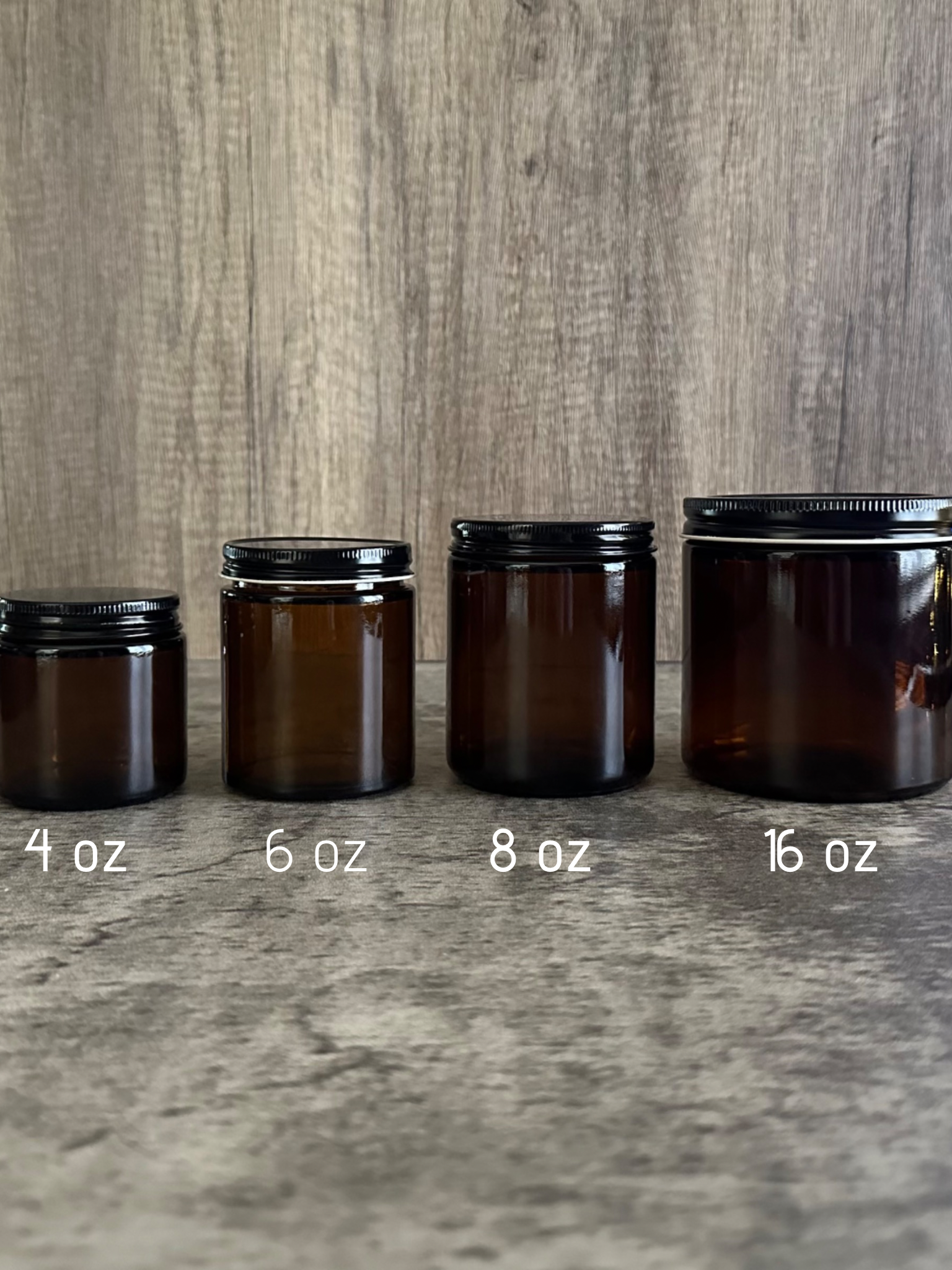 Multiple size nature inspired beeswax candles