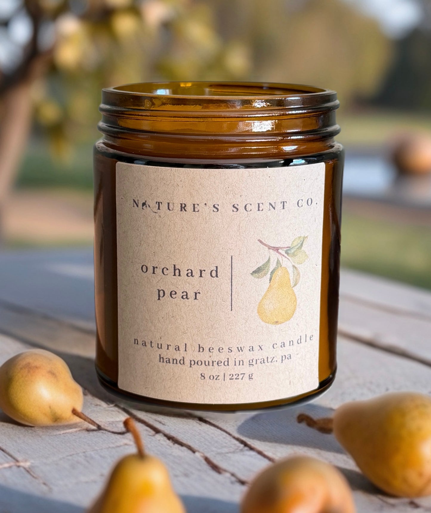 Orchard Pear Beeswax Candle