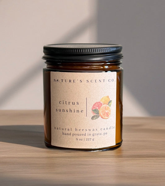 Citrus Sunshine Beeswax Candle
