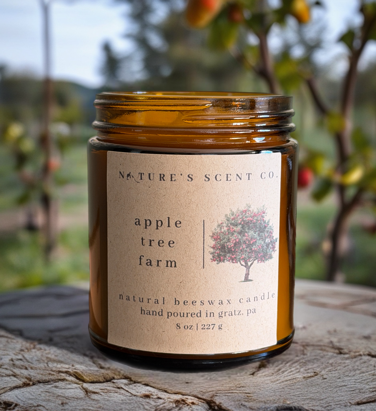 Apple Tree Farm Beeswax Candle