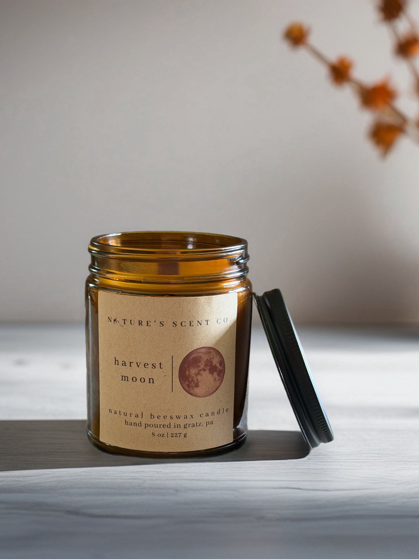 Harvest Moon Beeswax Candle