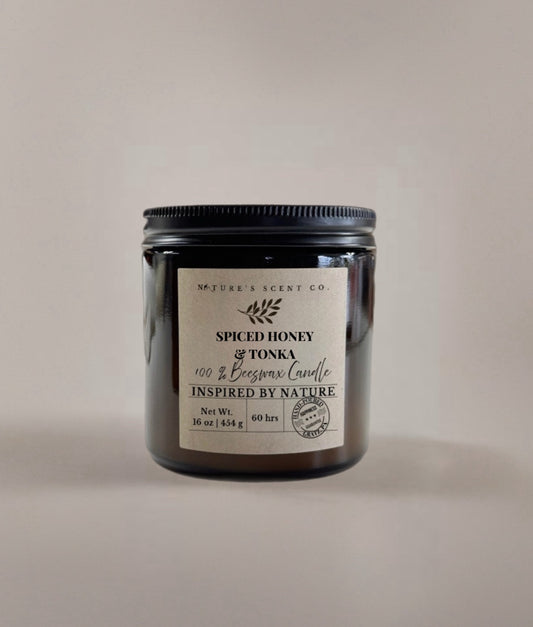 Spiced Honey & Tonka Beeswax Candle