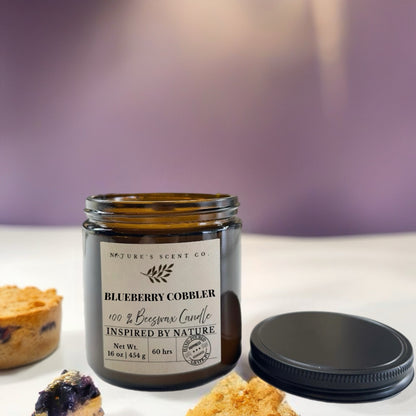 Blueberry Cobbler Beeswax Candle