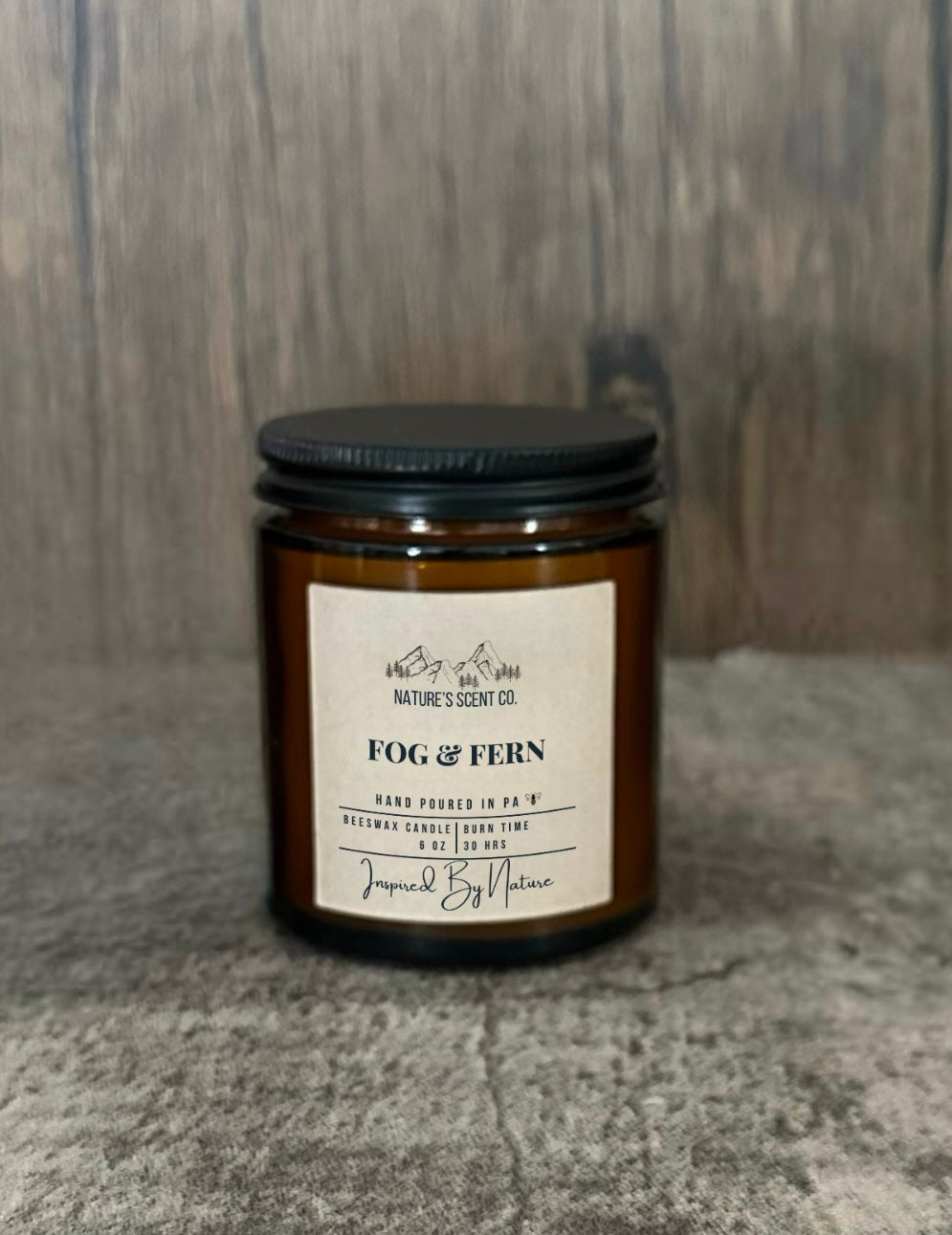 Fog + Fern Beeswax Candle