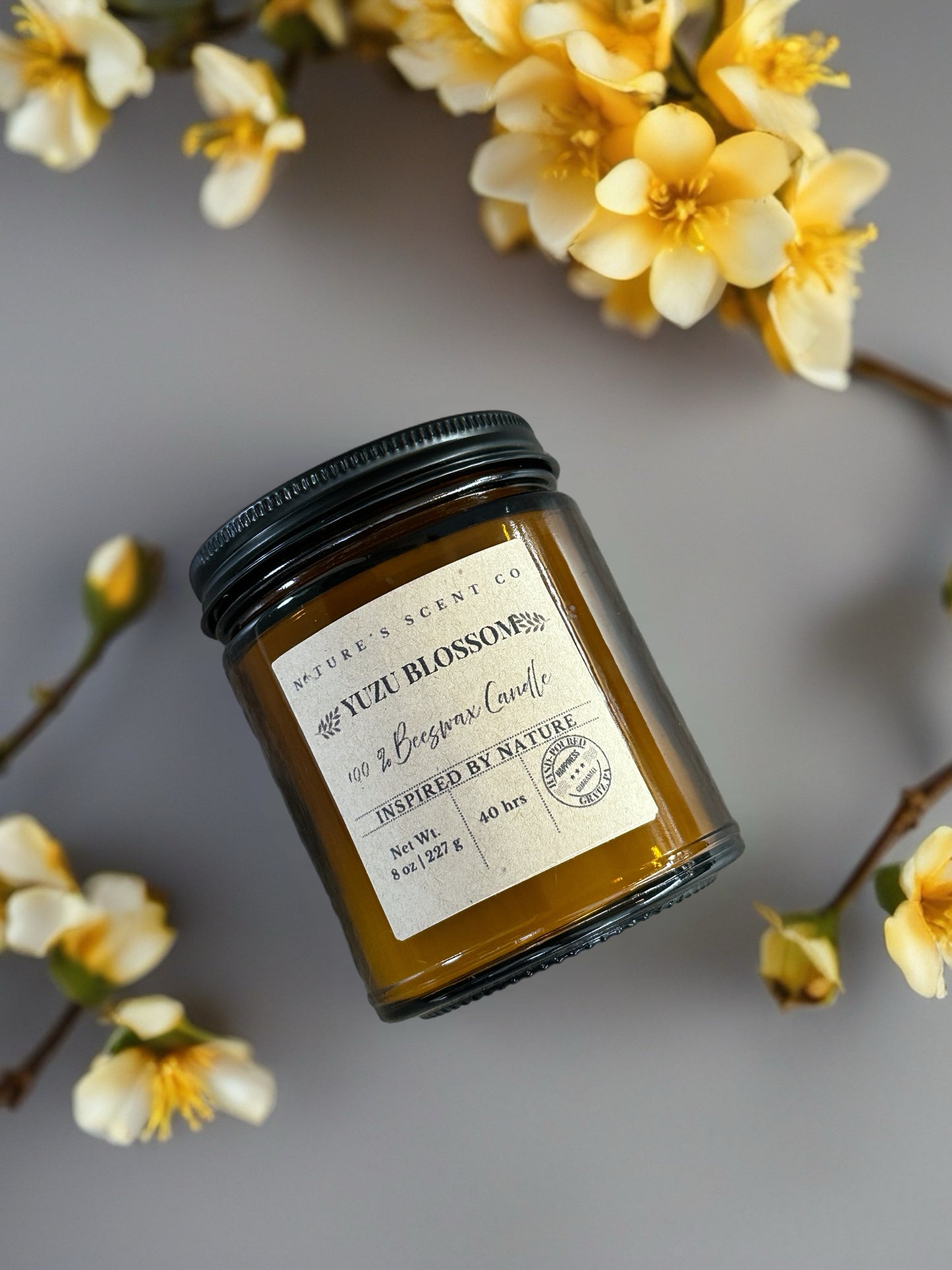 Yuzu Blossom Beeswax Candle
