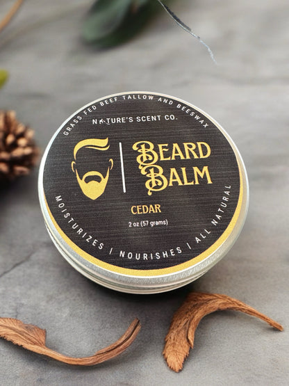 All-Natural Beard Balm | Cedar or Unscented | Softens, Conditions & Tames | Non-Toxic Men’s Grooming