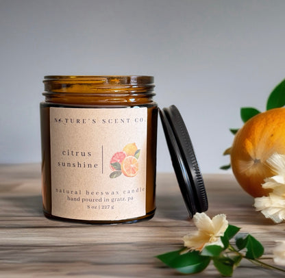 Citrus Sunshine Beeswax Candle