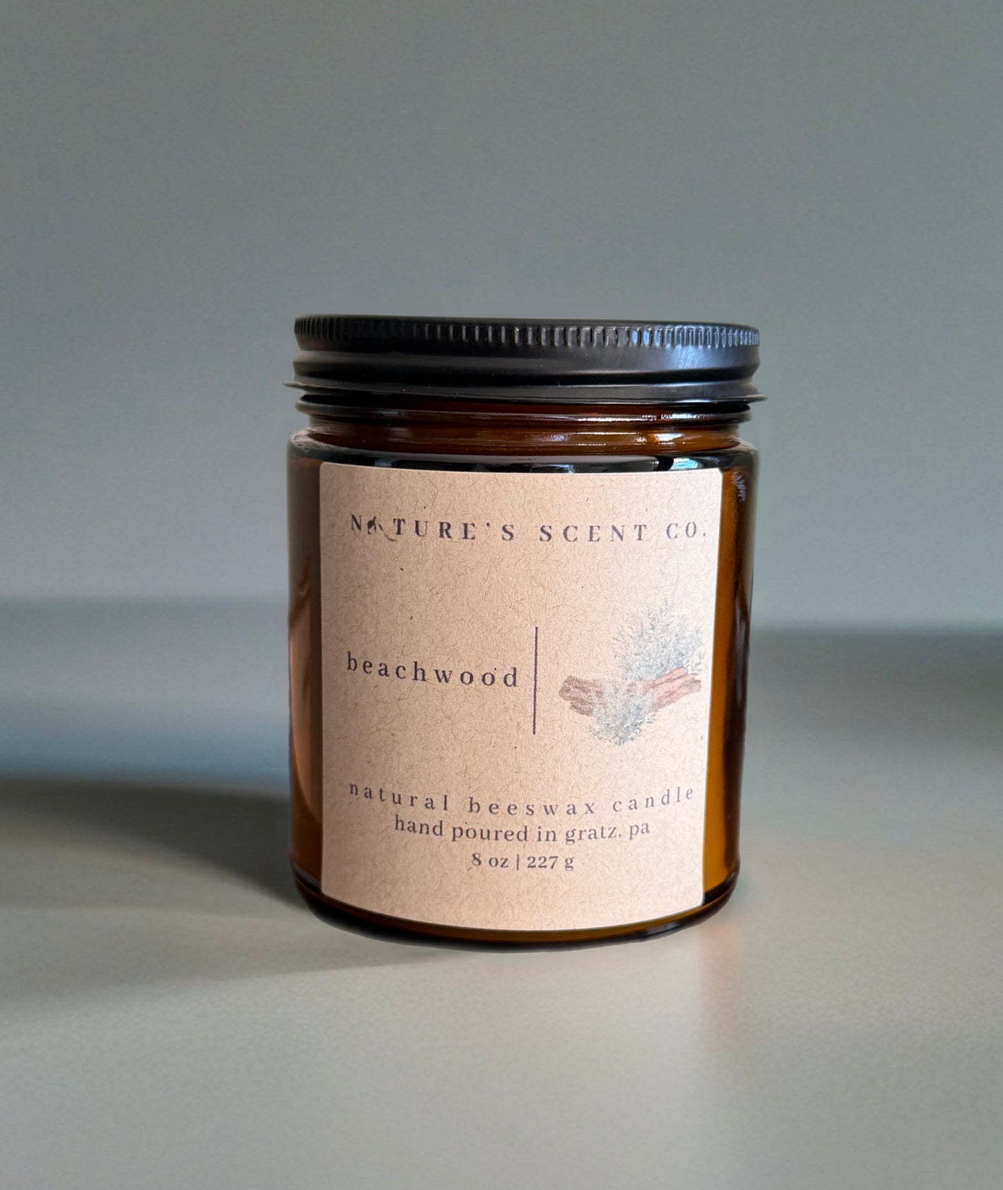 Beachwood Beeswax Candle
