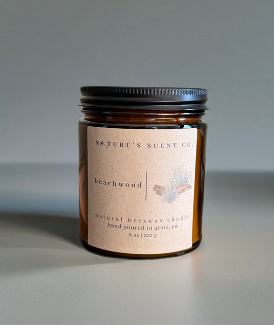 Beachwood Beeswax Candle