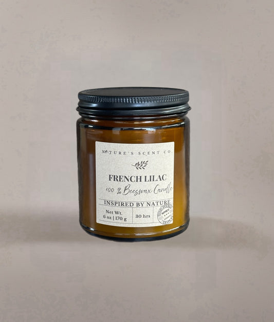 French Lilac Beeswax Candle