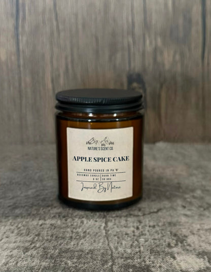 Apple Spice Cake Beeswax Candle