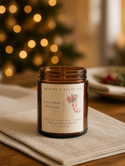 Christmas Morning Beeswax Candle — Citrus, Cinnamon, Molasses & Vanilla