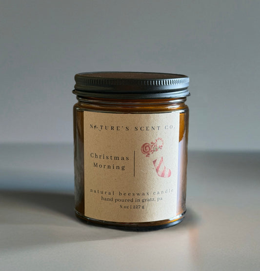 Christmas Morning Beeswax Candle — Citrus, Cinnamon, Molasses & Vanilla