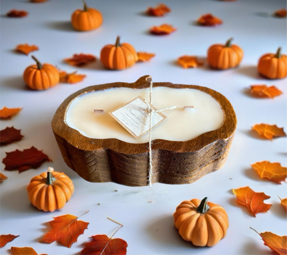 Pumpkin Dough Bowl Beeswax Candle
