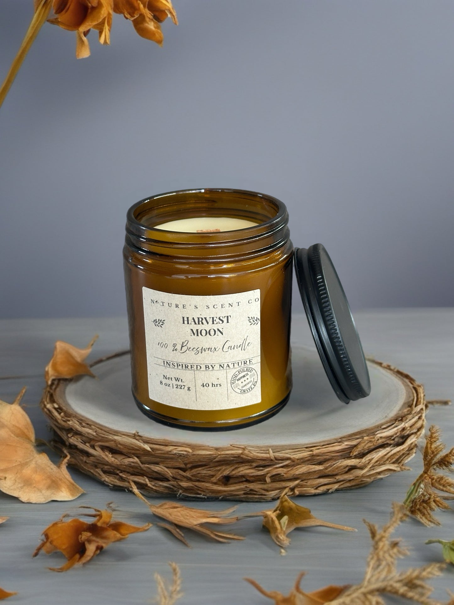 Harvest Moon Beeswax Candle