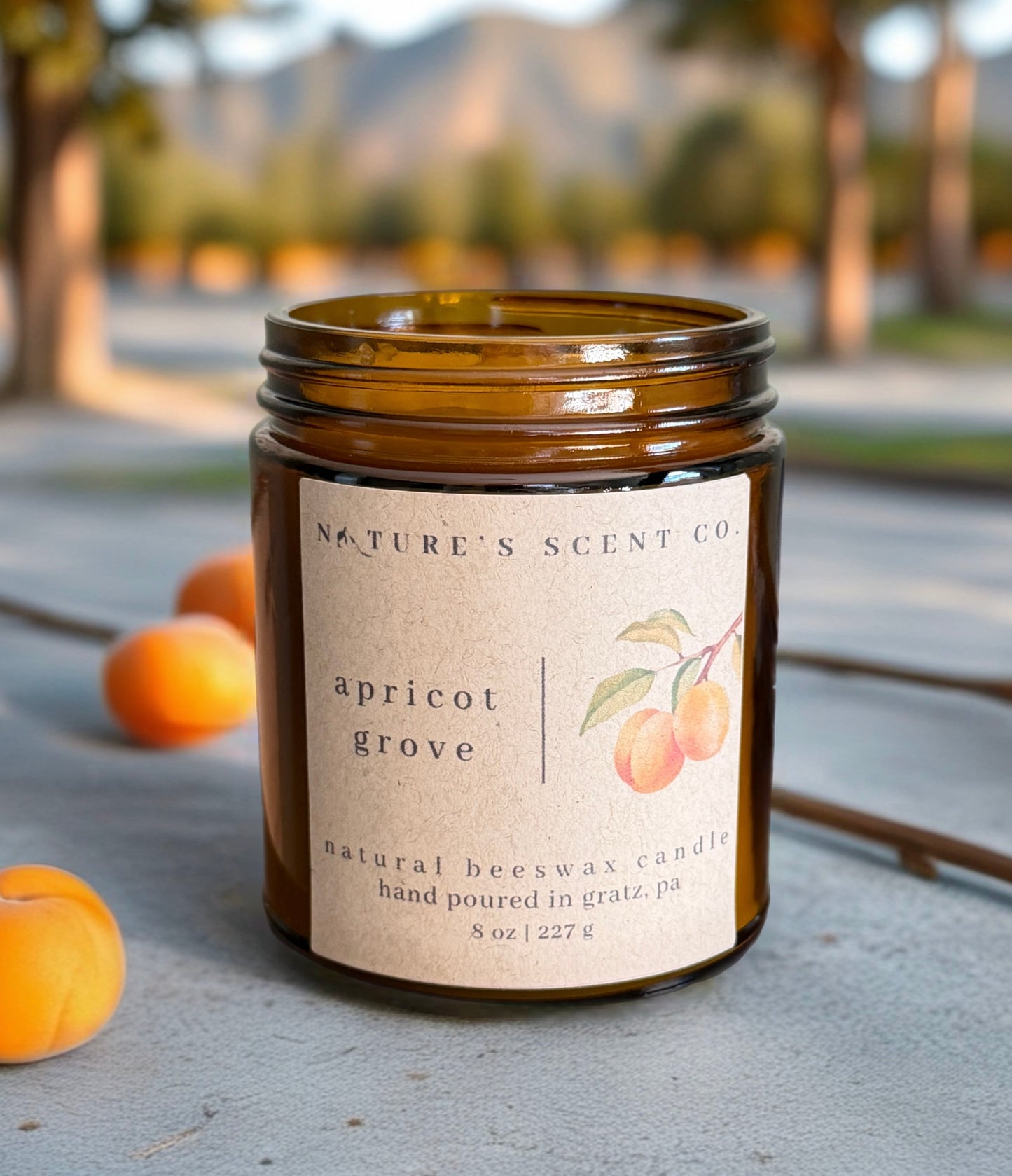 Apricot Grove Beeswax Candle