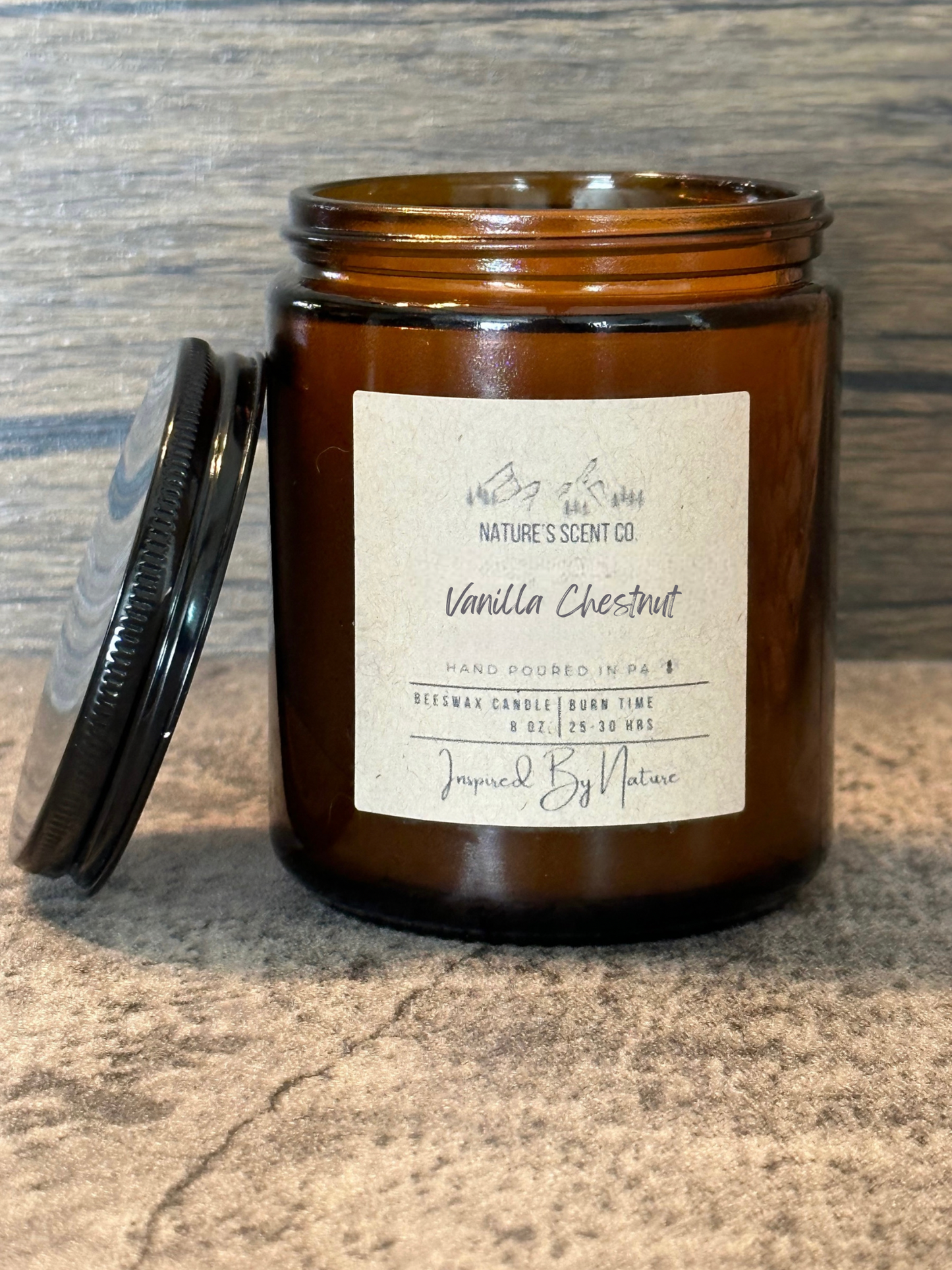 Vanilla Chestnut Beeswax Candle