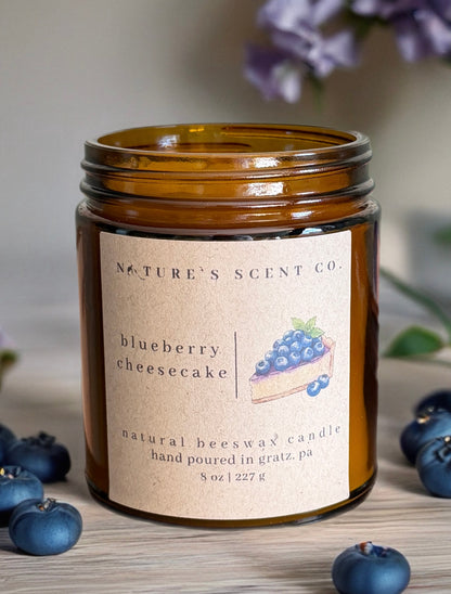 Blueberry Cheesecake Beeswax Candle