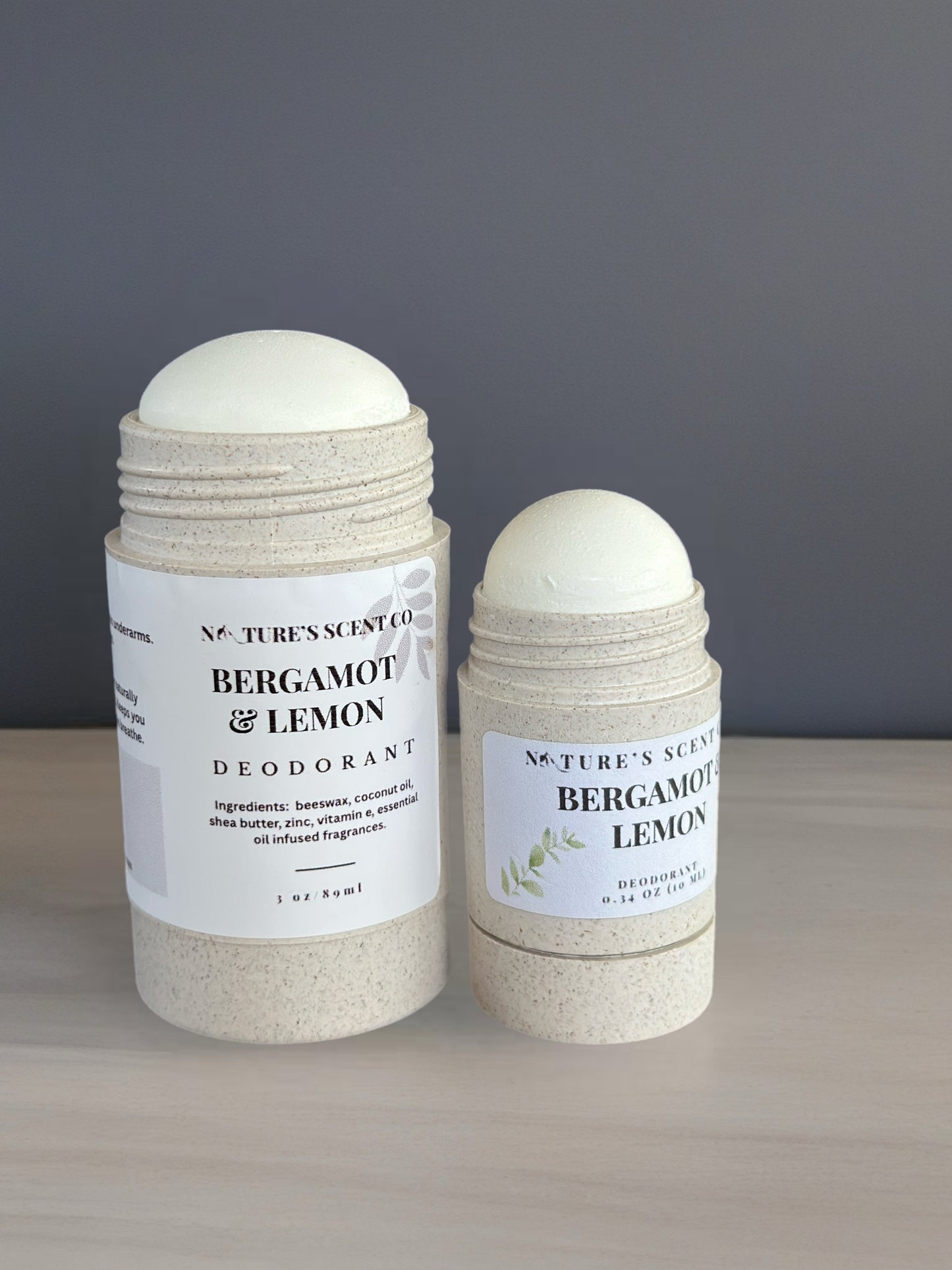 All-Natural Beeswax Deodorant – Full Size & Travel Size | Aluminum-Free, Baking Soda-Free, Eco-Friendly