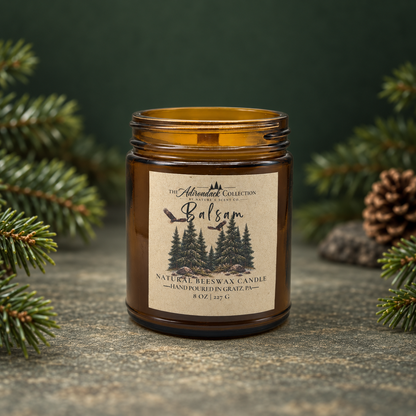 Adirondack Collection Beeswax Candle — 8 oz | Wood Wick | Non-Toxic