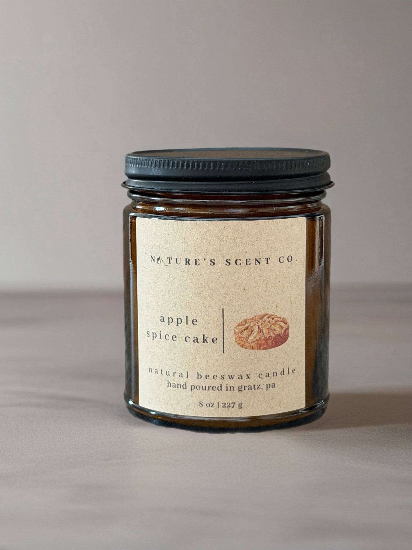 Apple Spice Cake Beeswax Candle