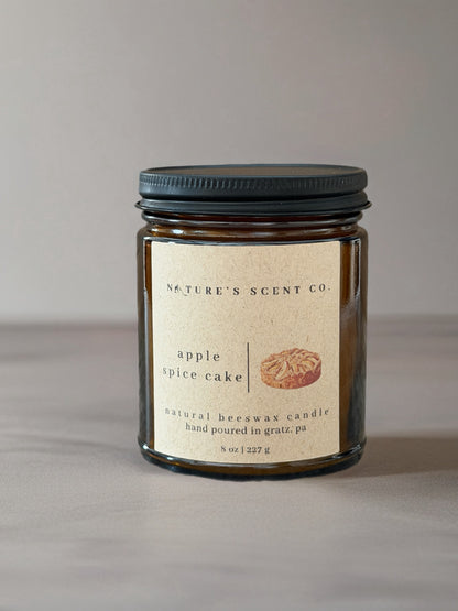 Apple Spice Cake Beeswax Candle