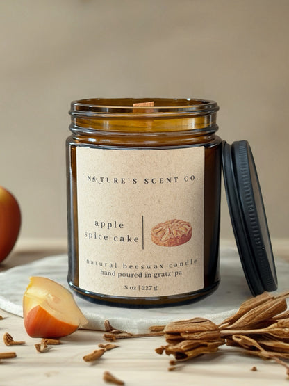 Apple Spice Cake Beeswax Candle