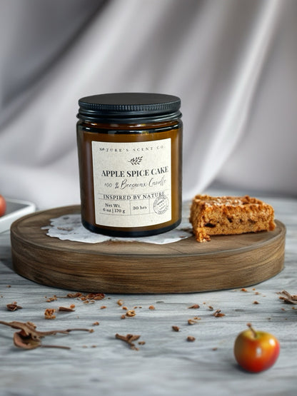 Apple Spice Cake Beeswax Candle
