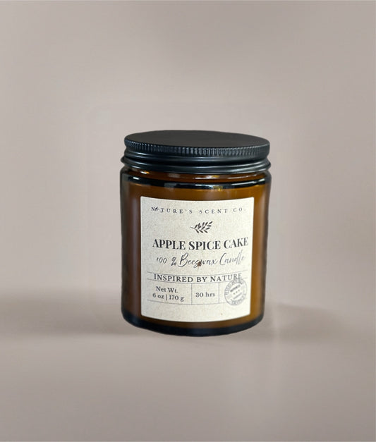 Apple Spice Cake Beeswax Candle