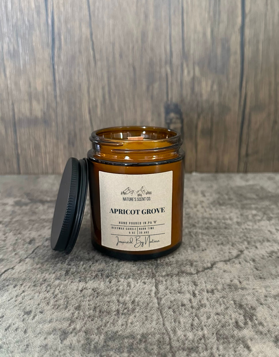 Apricot Grove Beeswax Candle