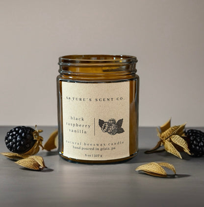Black Raspberry Vanilla Beeswax Candle